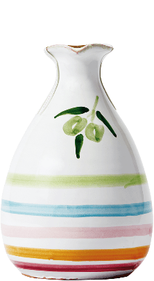 Olio Extra Vergine di Oliva Fruttato Medio Orcio Tonkrug rund bunt Lamantea 250ml