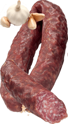 Traditionelle Knoblauch-Salami Meraner Metzgerei