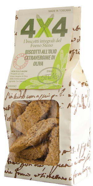 4x4 Cantucci integrali all'olio di oliva extravergine Forno Steno 250g
